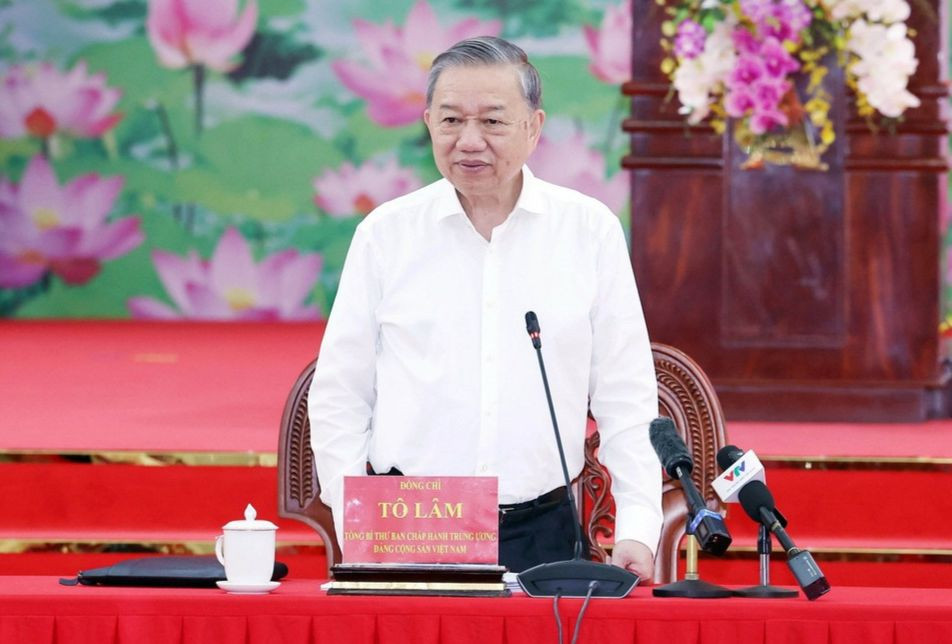 Tổng Bí thư Tô Lâm phát biểu. (Ảnh: Thống Nhất/TTXVN)