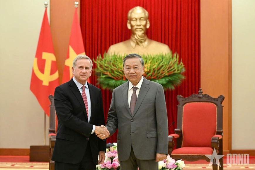 Tổng Bí thư Tô Lâm tiếp Chủ tịch phụ trách Quản trị toàn cầu, Tập đoàn Qualcomm ảnh 1