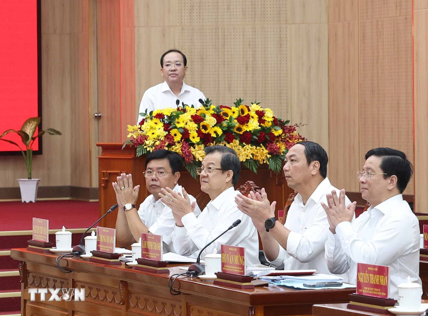 Các đại biểu tham dự cuộc làm việc của Tổng Bí thư Tô Lâm. (Ảnh: Thống Nhất/TTXVN)