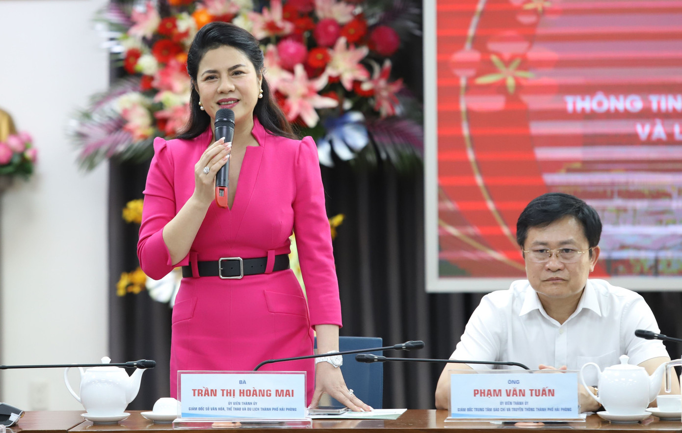 Giám đốc Sở Văn hóa, Thể thao và Du lịch TP. Hải Phòng Trần Thị Hoàng Mai. Ảnh: Ngô Tùng Giám đốc Sở Văn hóa, Thể thao và Du lịch TP. Hải Phòng Trần Thị Hoàng Mai. Ảnh: Ngô Tùng