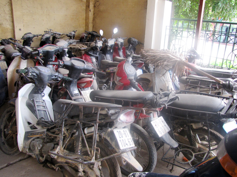 "Ngựa sắt" của lâm tặc bị kiểm lâm Thái Nguyên thu giữ. Ảnh: Tuấn Nguyễn.