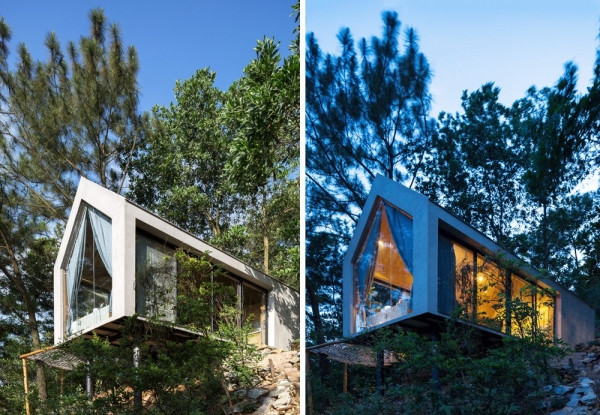 Ấn tượng với ngôi nhà 36m2 cheo leo trên đồi thông ở Sóc Sơn ảnh 2