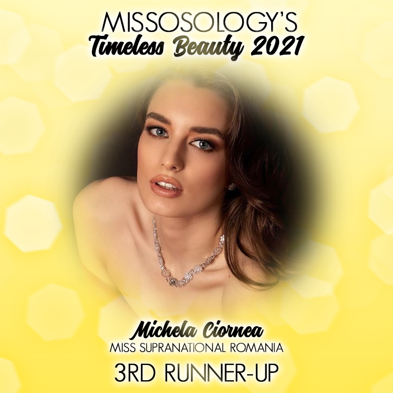 Đứng thứ 4 là đại diện Romania tại Hoa hậu Siêu quốc gia 2021 - Michela Ciornea.