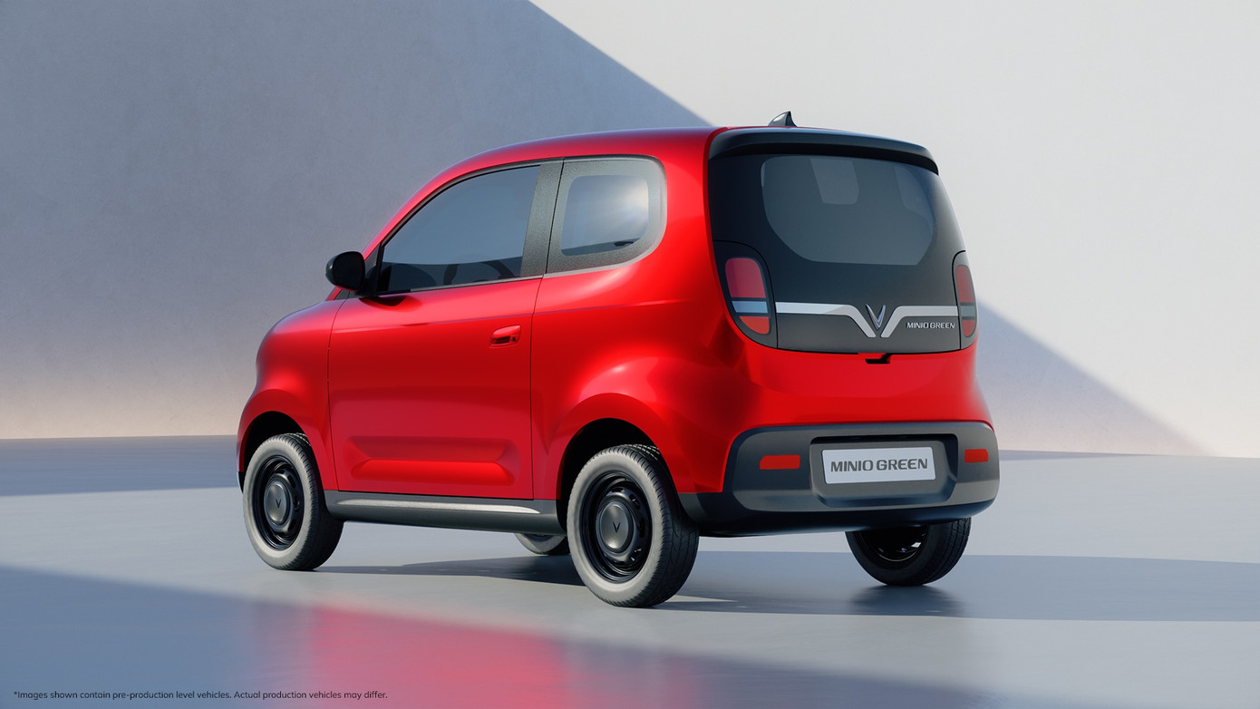 Thiết kế đuôi xe của Minio Green. Ảnh: VinFast.