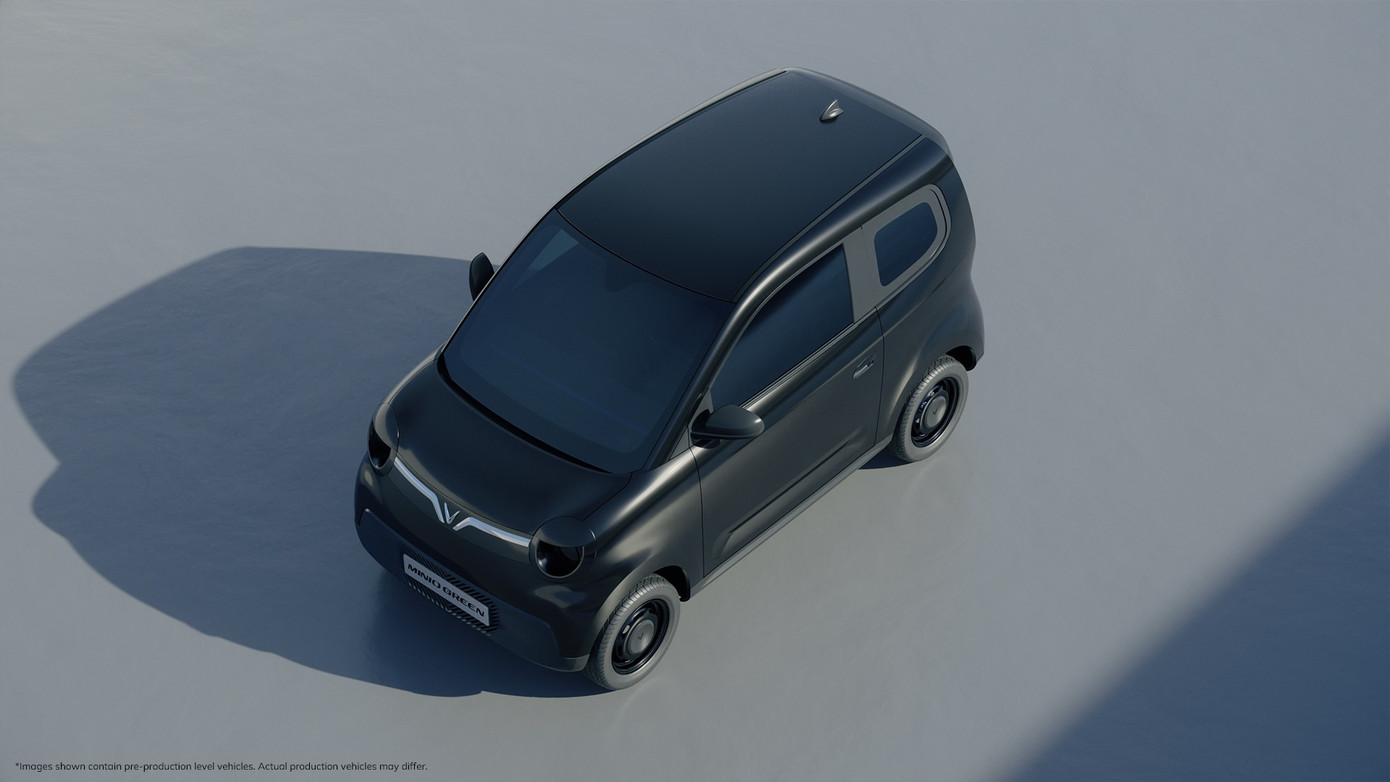 Phần mui xe Minio Green được vuốt ngang về phía sau. Ảnh: VinFast.