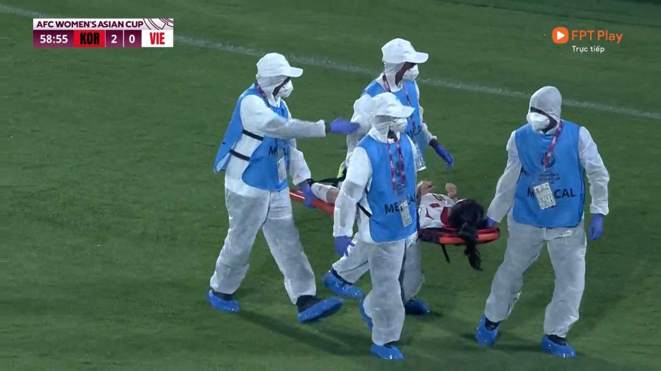 Thanh Nhã có dấu hiệu bị chuột rút