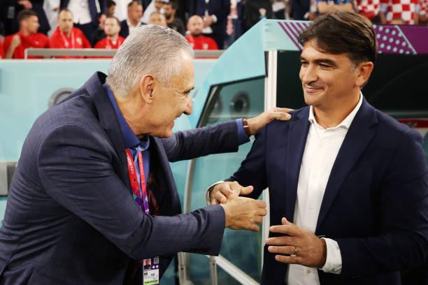 HLV Tite và HLV Dalic chào hỏi nhau trước giờ G HLV Tite và HLV Dalic chào hỏi nhau trước giờ G