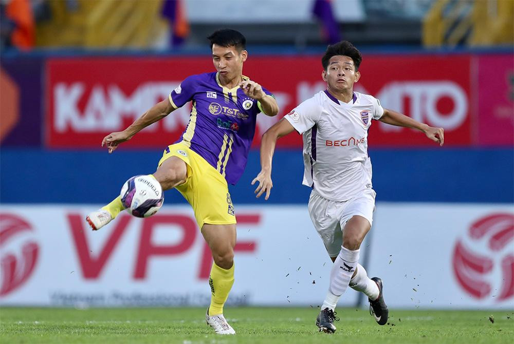 Hà Nội FC thắng đậm Bình Dương ở lượt đi. Ảnh: VPF