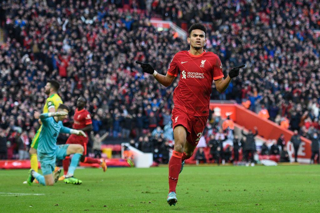 Luis Diaz mở tài khoản tại Ngoại hạng Anh.