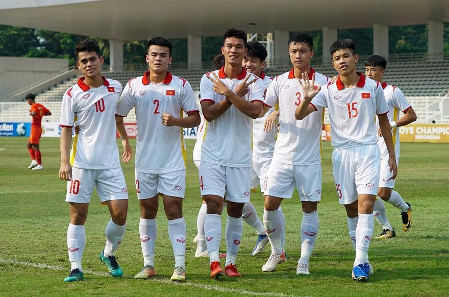U19 Việt Nam sáng cửa vào bán kết. Ảnh: VFF