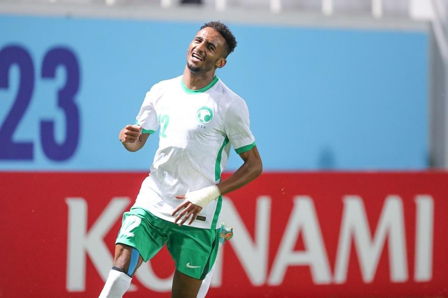 Moteb ăn mừng bàn thắng mở tỷ số. Ảnh: AFC