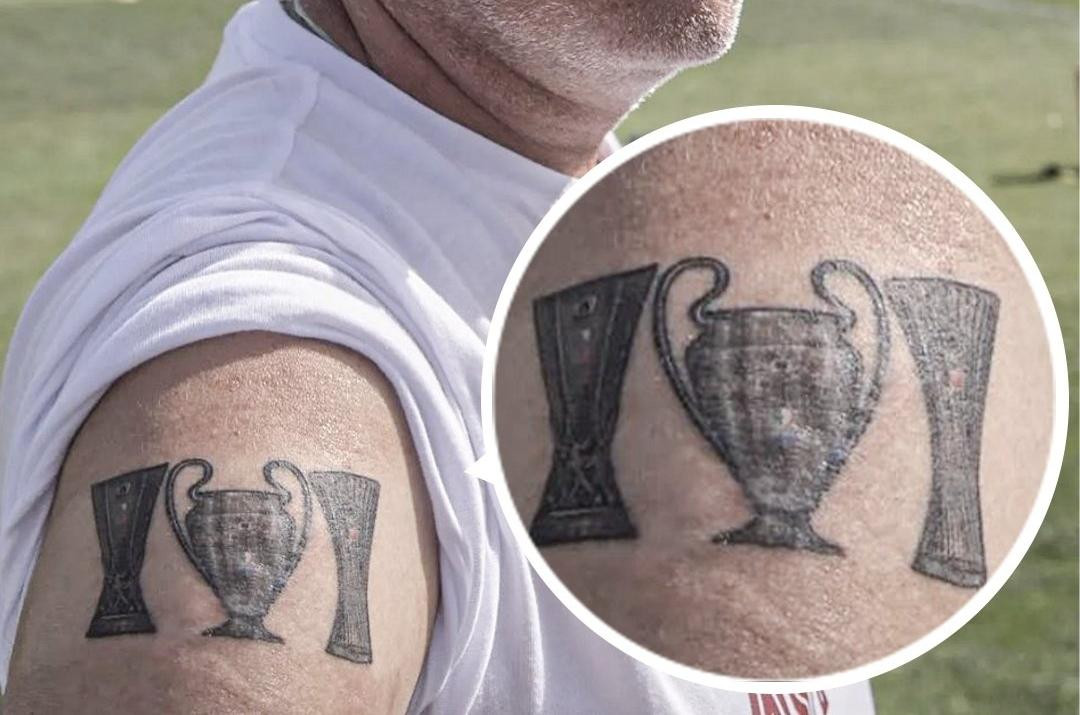 Cận cảnh hình xăm trên bắp tay của Mourinho