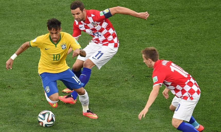 Neymar từng tỏa sáng giúp tuyển Brazil thắng dễ Croatia tại World Cup 2014. Ảnh: AFP/ Getty