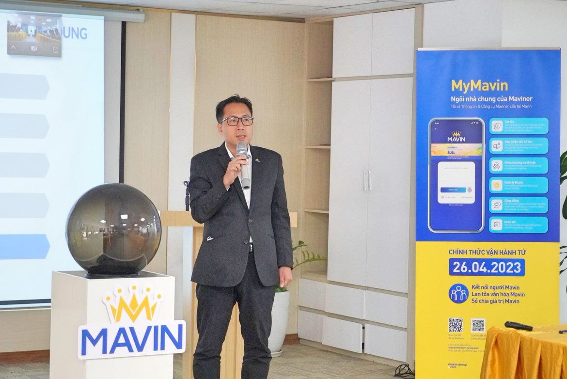 Ông Nguyễn Anh Tuấn, Phó Tổng Giám đốc Tập đoàn Mavin phát biểu tại sự kiện Ông Nguyễn Anh Tuấn, Phó Tổng Giám đốc Tập đoàn Mavin phát biểu tại sự kiện