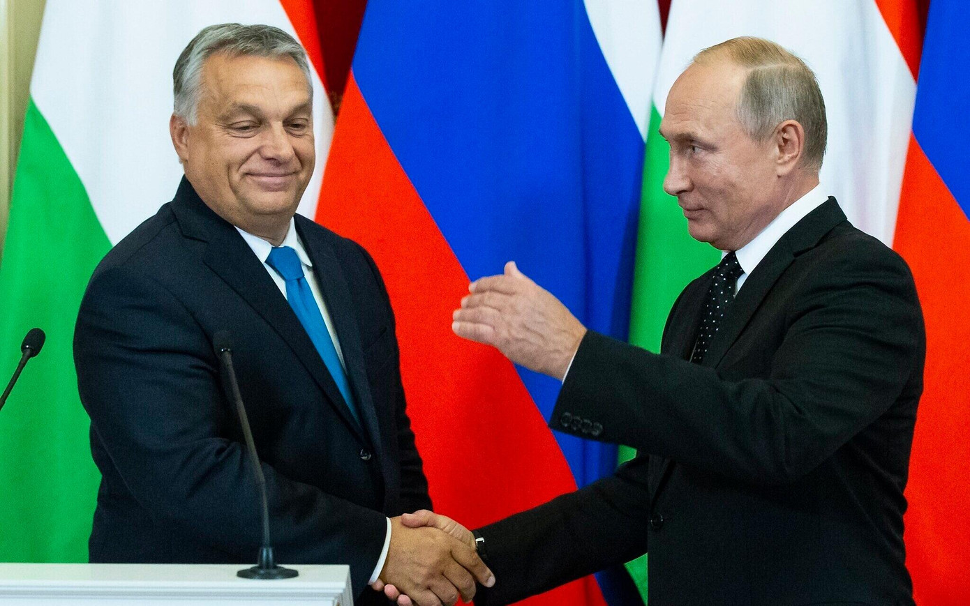 Tổng thống Nga Vladimir Putin và Thủ tướng Hungary Viktor Orban trong một cuộc gặp hồi năm 2018. Ảnh: AP