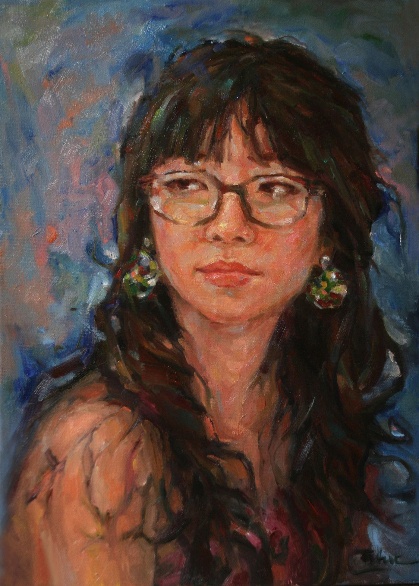 Chân dung tự họa Họa sĩ Đặng Tú Thư