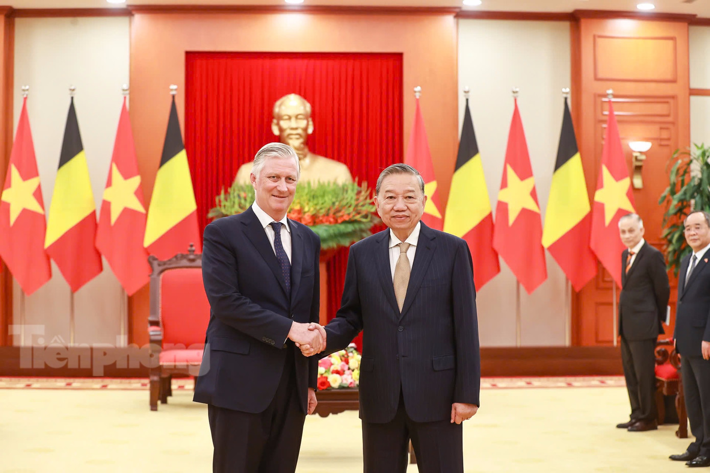 Tổng Bí thư Tô Lâm và Nhà vua Bỉ Philippe. (Ảnh: Như Ý) Tổng Bí thư Tô Lâm và Nhà vua Bỉ Philippe. (Ảnh: Như Ý)