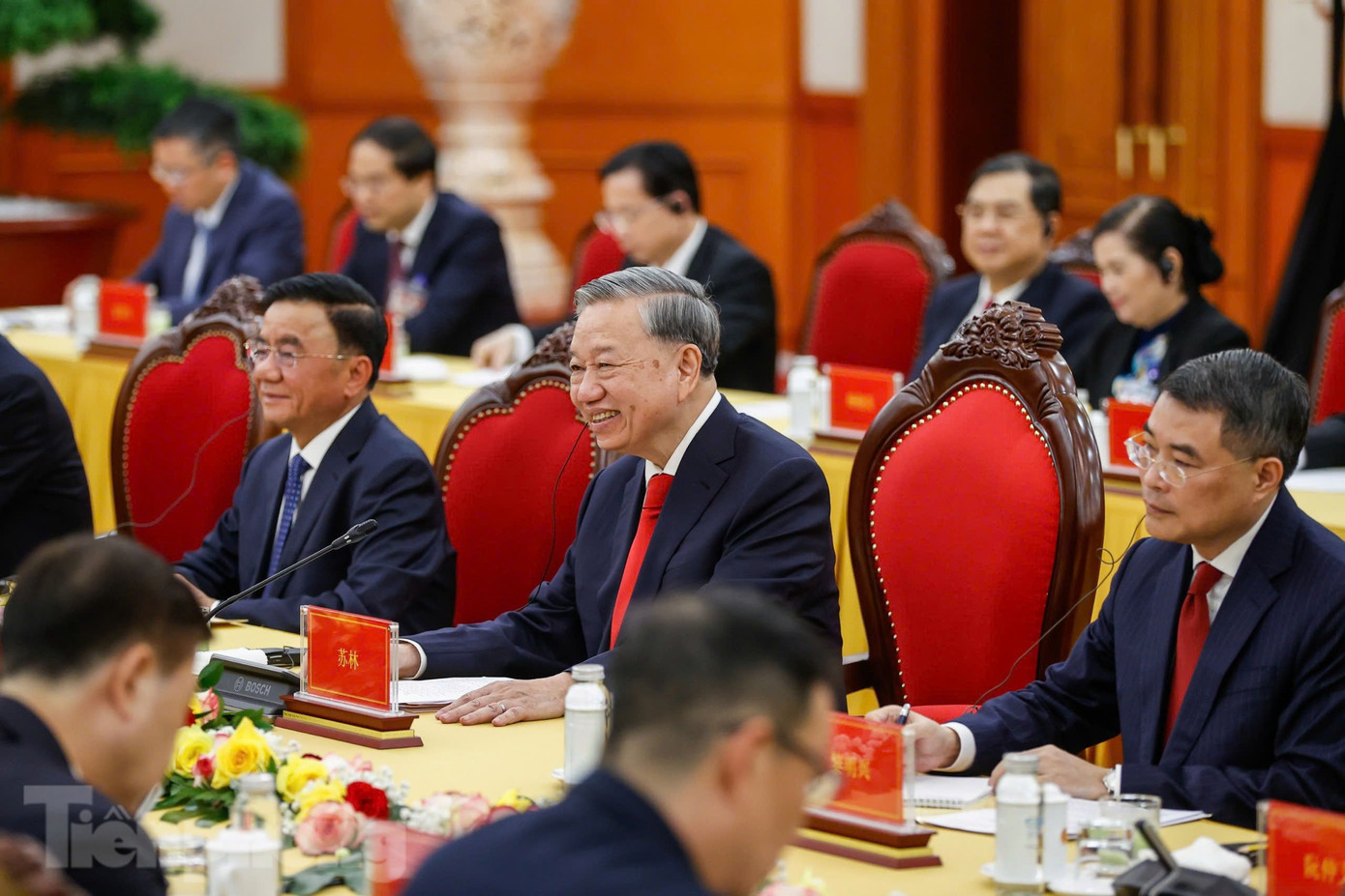 Tổng Bí thư Tô Lâm trong cuộc hội đàm. Ảnh: Như Ý Tổng Bí thư Tô Lâm trong cuộc hội đàm. Ảnh: Như Ý