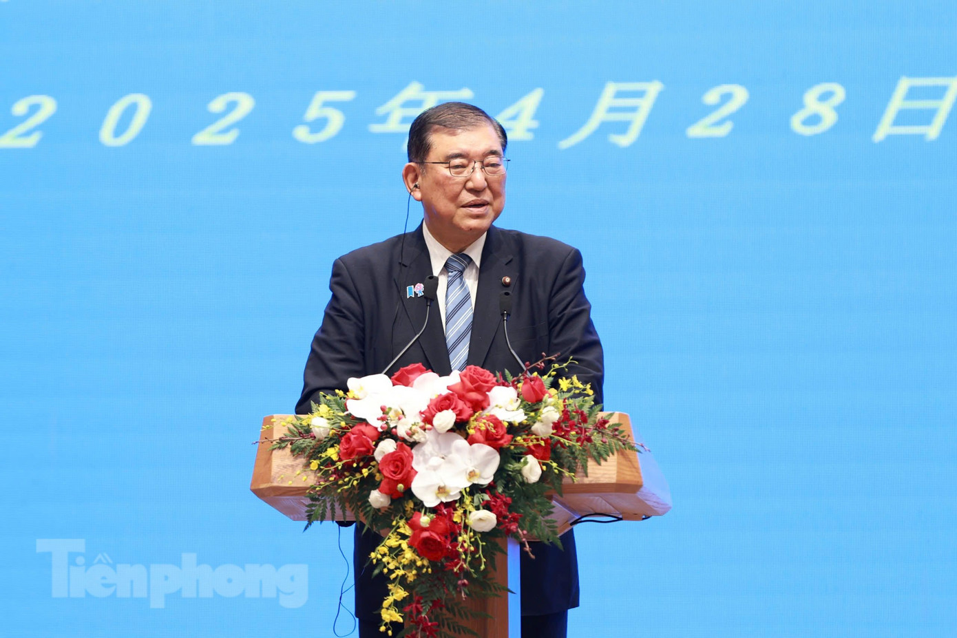 Thủ tướng Nhật Bản Ishiba Shigeru phát biểu tại cuộc họp báo chung. Ảnh: Như Ý Thủ tướng Nhật Bản Ishiba Shigeru phát biểu tại cuộc họp báo chung. Ảnh: Như Ý