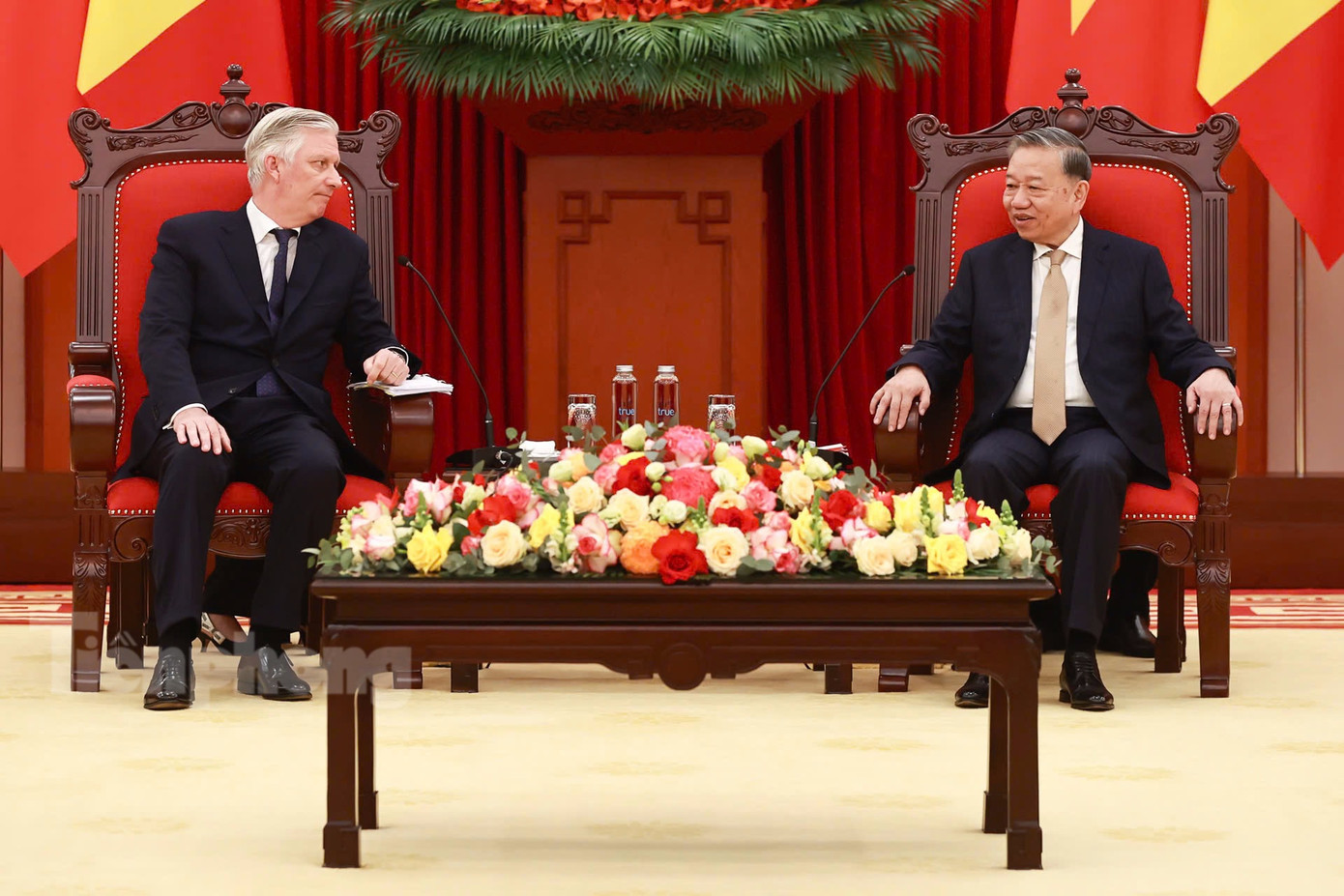 Tổng Bí thư Tô Lâm tiếp Nhà vua Bỉ Philippe. (Ảnh: Như Ý) Tổng Bí thư Tô Lâm tiếp Nhà vua Bỉ Philippe. (Ảnh: Như Ý)