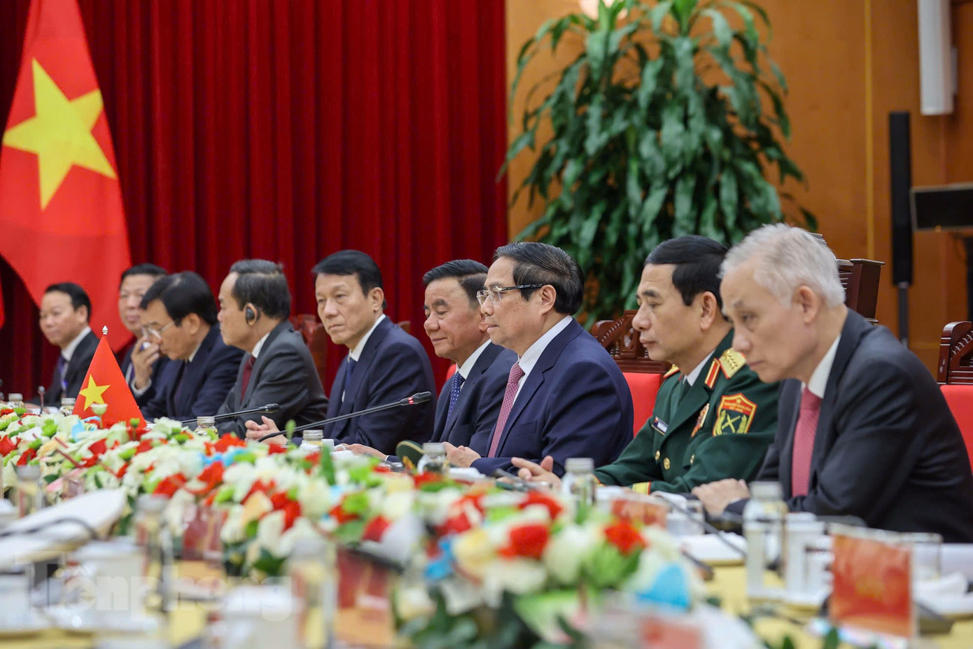 Thủ tướng Phạm Minh Chính trong cuộc hội kiến. Ảnh: Như Ý