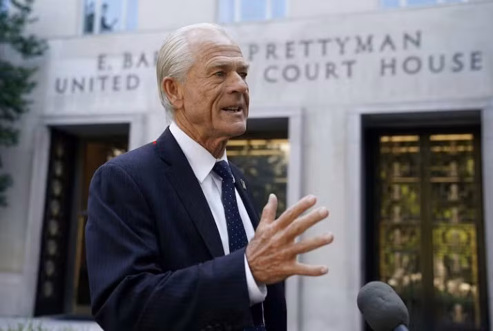 Cố vấn thương mại Nhà Trắng Peter Navarro đưa ra những phát biểu gay gắt về thuế quan. (Ảnh: Reuters)