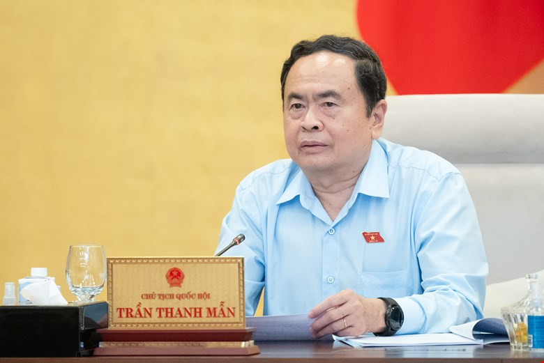 Chủ tịch Quốc hội Trần Thanh Mẫn tại phiên họp Ủy ban Thường vụ Quốc hội.