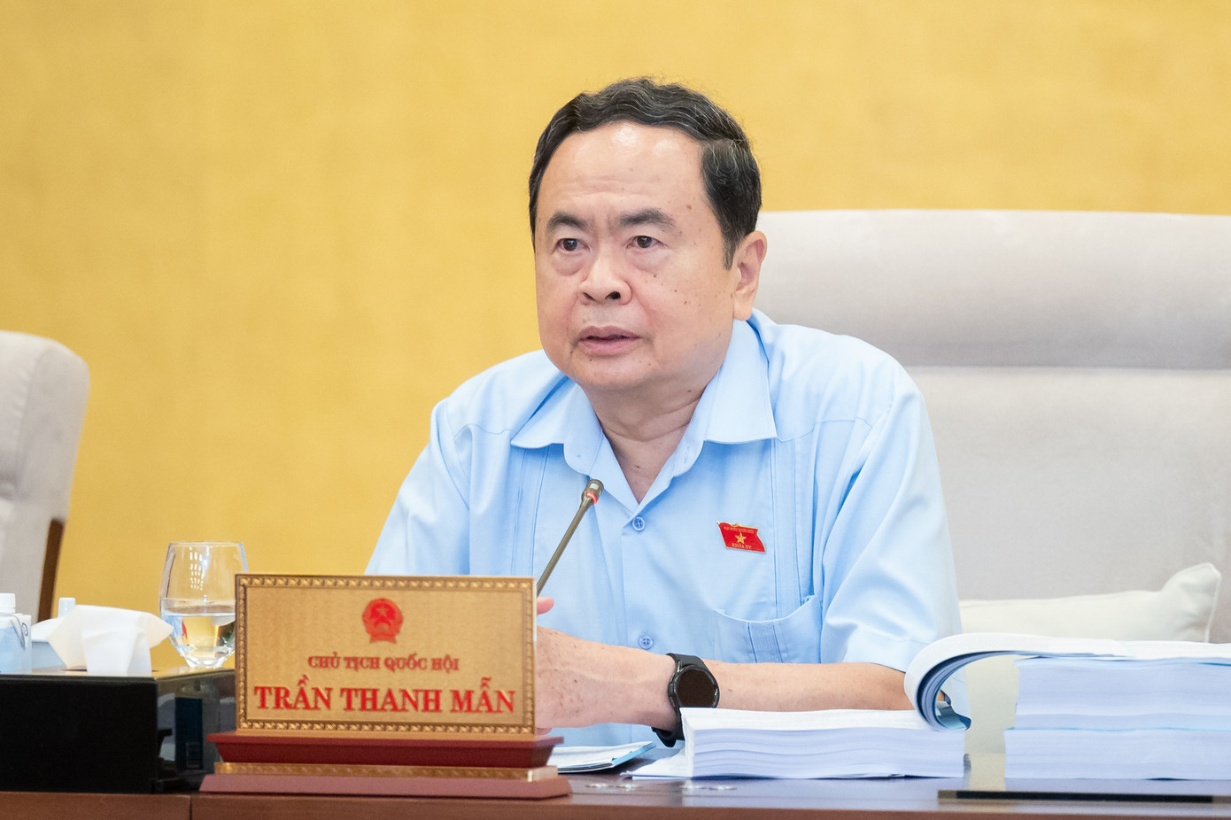 Chủ tịch Quốc hội Trần Thanh Mẫn phát biểu Chủ tịch Quốc hội Trần Thanh Mẫn phát biểu