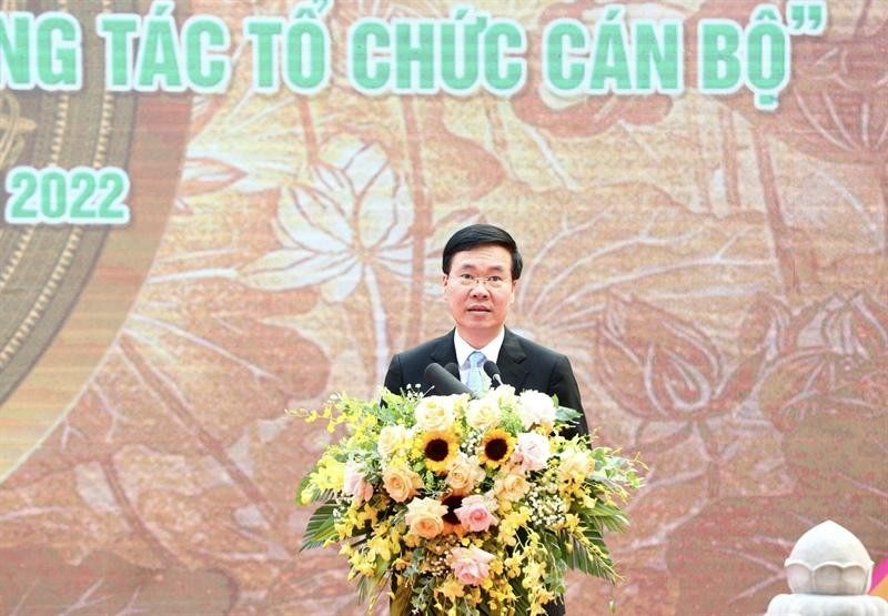 Ủy viên Bộ Chính trị, Thường trực Ban Bí thư Trung ương Đảng Võ Văn Thưởng phát biểu chỉ đạo. Ảnh: TRẦN HUẤN Ủy viên Bộ Chính trị, Thường trực Ban Bí thư Trung ương Đảng Võ Văn Thưởng phát biểu chỉ đạo. Ảnh: TRẦN HUẤN