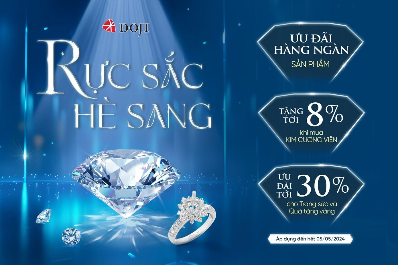 DOJI áp dụng nhiều ưu đãi “khủng” giúp “nâng tầm” phong cách mùa hè DOJI áp dụng nhiều ưu đãi “khủng” giúp “nâng tầm” phong cách mùa hè