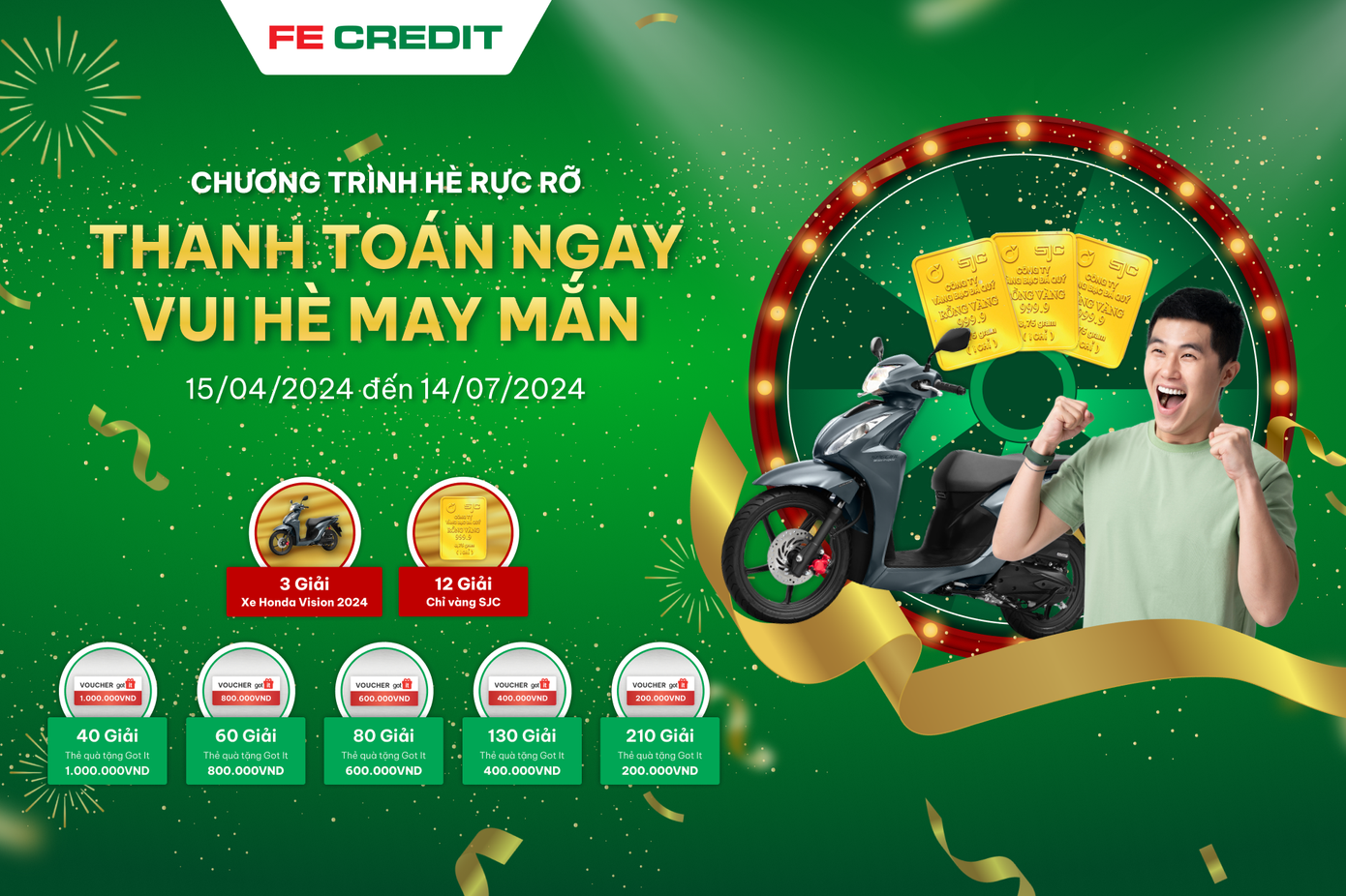 FE CREDIT thường xuyên triển khai các chương trình ưu đãi với nhiều quà tặng giá trị. Ảnh: FECREDIT