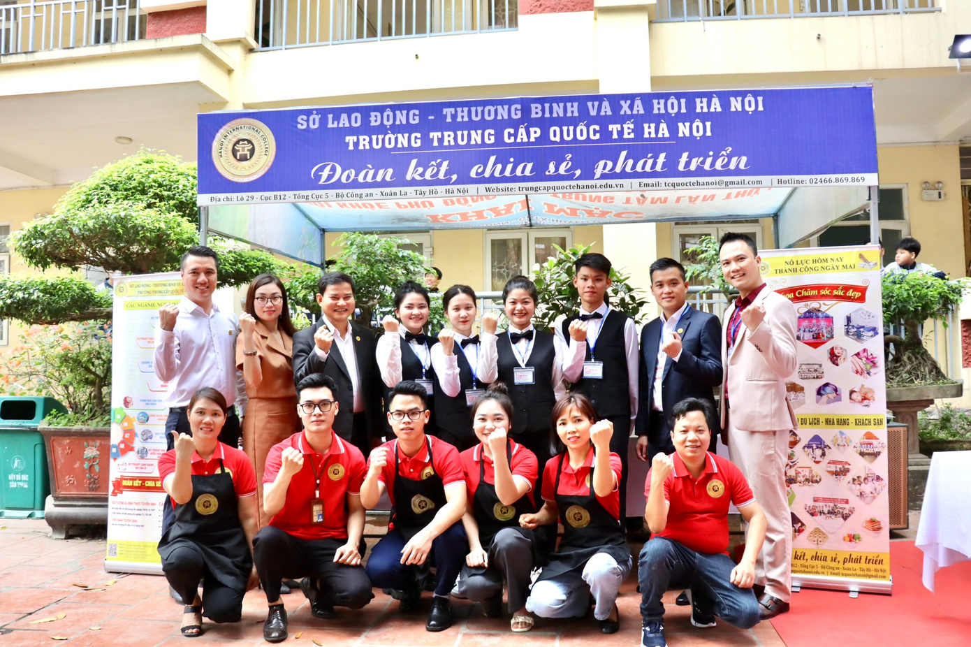 Quyết tâm bước vào hội thi với tinh thần cao nhất của một số nhà trường