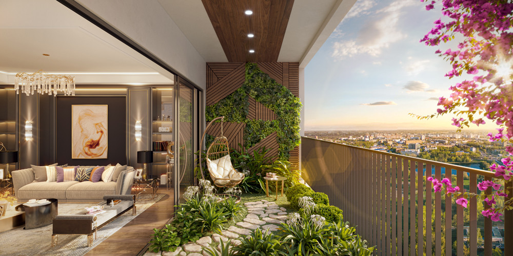 Các căn hộ 3PN The Wisteria sở hữu phần cửa sổ rộng mở nhằm mang đến bầu không khí trong lành, ánh sáng tự nhiên tràn ngập