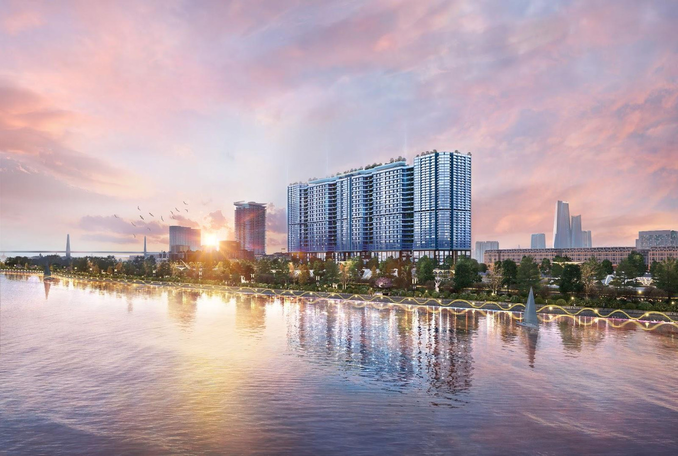 Tọa lạc tại KĐT Nam Thăng Long - Tây Hồ Tây, Sunshine Crystal River bao gồm 5 tòa tháp cao 40 tầng và hơn 450.000m2 sàn xây dựng, hiện đang được SCG phối hợp với Sunshine Homes đẩy nhanh tốc độ thi công đồng bộ cả 5 tòa (phần thân tòa S1 và S5 đã thi công đến tầng 2; tòa S2, S3, S4 đang thi công đến tầng 3; phần hầm đang được đẩy mạnh triển khai tới hầm B3), dần hình thành với tốc độ khẩn trương khu phức hợp Sky Villas phong cách nghỉ dưỡng Dubai đầu tiên tại Việt Nam, với tiêu chuẩn khách sạn 5 sao cùng hệ thống tiện ích, dịch vụ vận hành tiêu chuẩn quốc tế. Tọa lạc tại KĐT Nam Thăng Long - Tây Hồ Tây, Sunshine Crystal River bao gồm 5 tòa tháp cao 40 tầng và hơn 450.000m2 sàn xây dựng, hiện đang được SCG phối hợp với Sunshine Homes đẩy nhanh tốc độ thi công đồng bộ cả 5 tòa (phần thân tòa S1 và S5 đã thi công đến tầng 2; tòa S2, S3, S4 đang thi công đến tầng 3; phần hầm đang được đẩy mạnh triển khai tới hầm B3), dần hình thành với tốc độ khẩn trương khu phức hợp Sky Villas phong cách nghỉ dưỡng Dubai đầu tiên tại Việt Nam, với tiêu chuẩn khách sạn 5 sao cùng hệ thống tiện ích, dịch vụ vận hành tiêu chuẩn quốc tế.