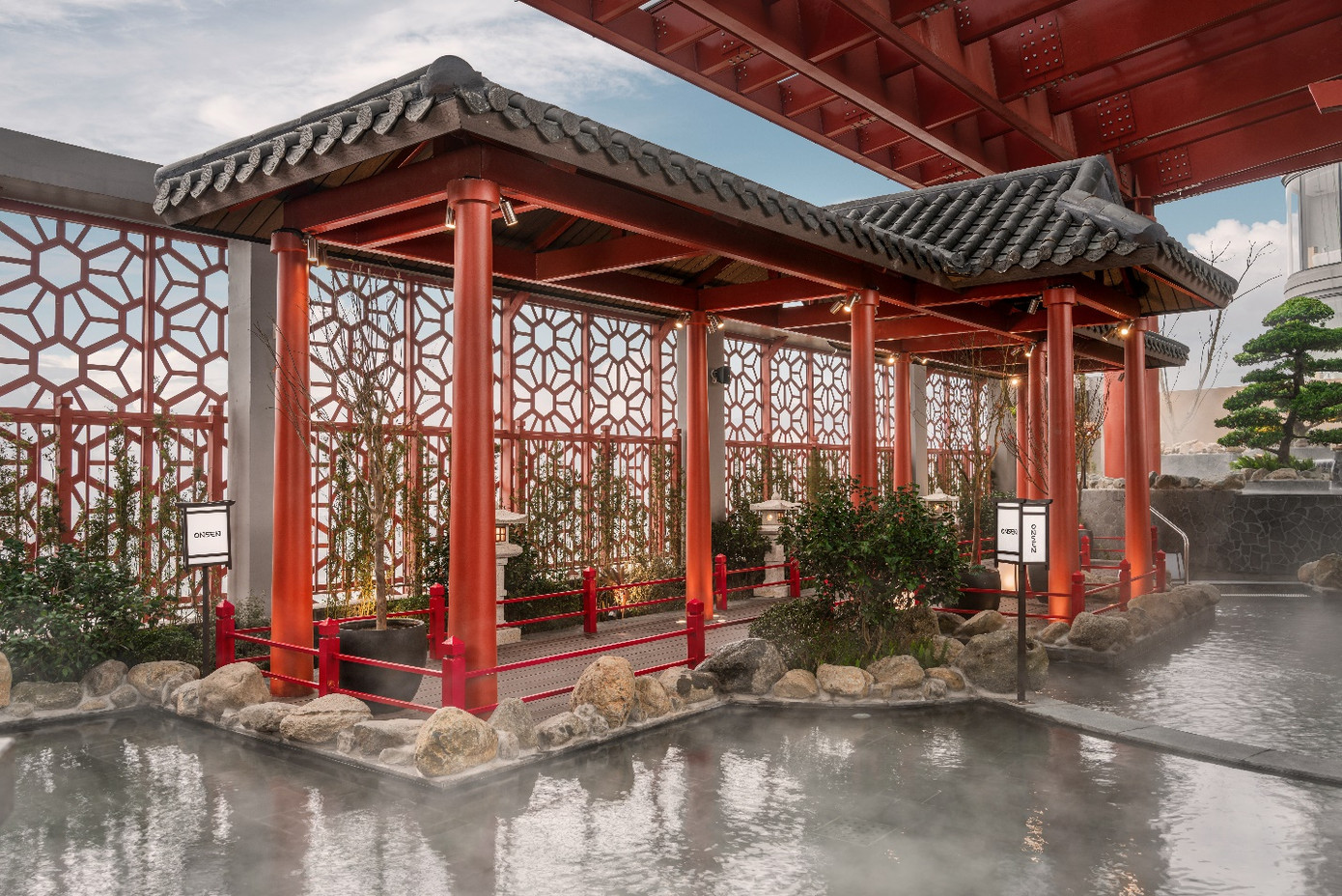 Không gian tắm onsen chuẩn Nhật tại Ecopark Không gian tắm onsen chuẩn Nhật tại Ecopark