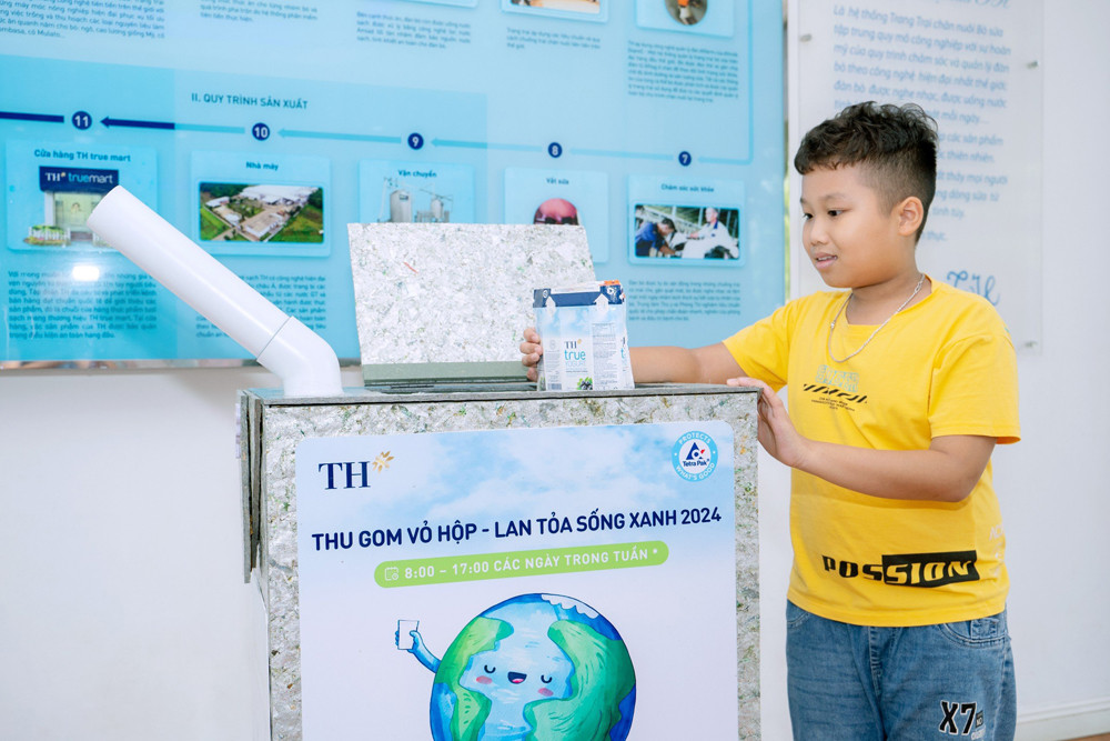 Chương trình “Thu gom vỏ hộp - lan tỏa sống xanh” của Tập đoàn TH đã giúp nuôi dưỡng ý thức bảo vệ môi trường từ những “mầm xanh”