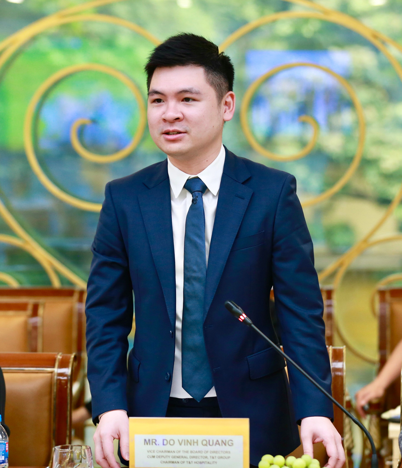 Ông Đỗ Vinh Quang, Phó Chủ tịch HĐQT Tập đoàn T&T Group, Chủ tịch Công ty T&T Hospitality phát biểu tại lễ ký kết Ông Đỗ Vinh Quang, Phó Chủ tịch HĐQT Tập đoàn T&T Group, Chủ tịch Công ty T&T Hospitality phát biểu tại lễ ký kết