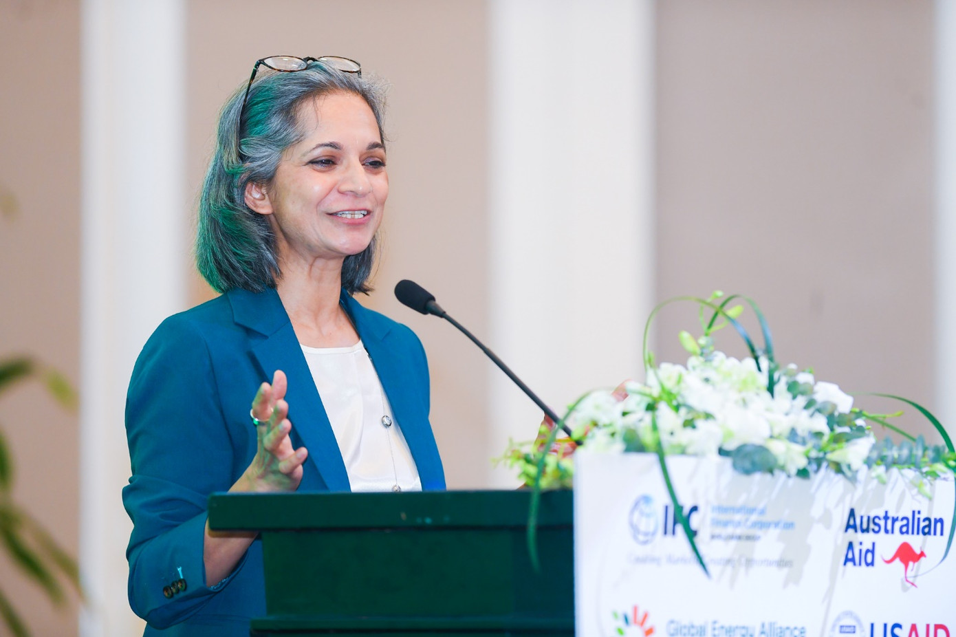 Bà Sunita Dubey, Đại diện Quốc gia của GEAPP tại Việt Nam phát biểu khai mạc tại sự kiện