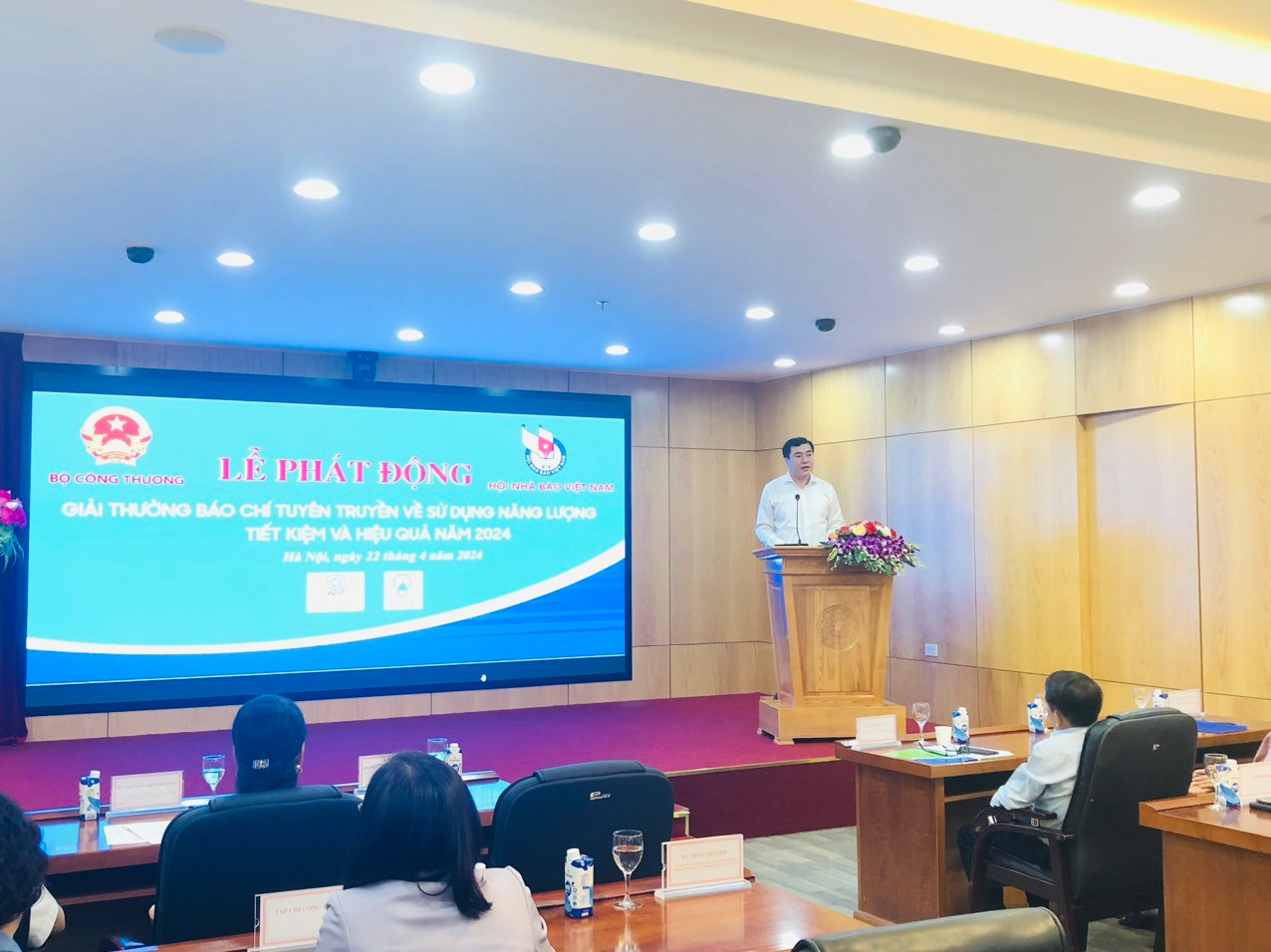 Thứ trưởng Bộ Công Thương Nguyễn Sinh Nhật Tân phát biểu tại lễ phát động Thứ trưởng Bộ Công Thương Nguyễn Sinh Nhật Tân phát biểu tại lễ phát động