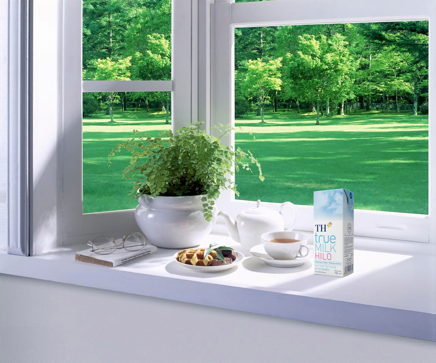 Sản phẩm sữa tươi tiệt trùng TH true MILK HILO giàu canxi, ít béo. Ảnh: Vũ Hải