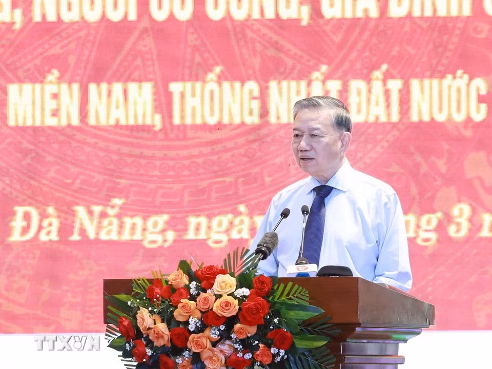 Tổng Bí thư Tô Lâm phát biểu. (Ảnh: Thống Nhất/TTXVN)