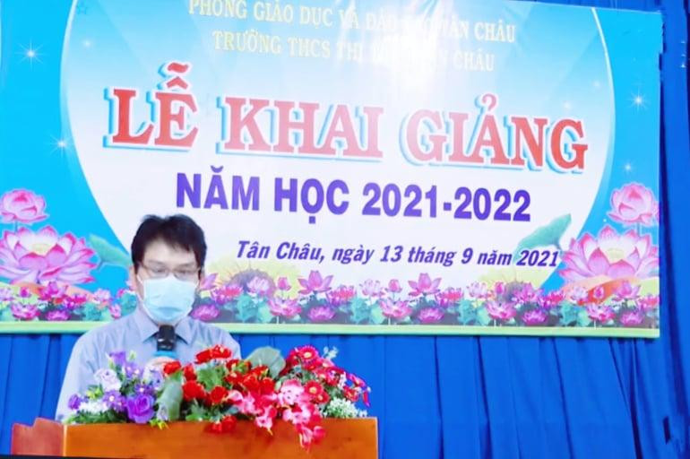 Khai giảng năm học mới tại huyện Tân Châu, tỉnh Tây Ninh.