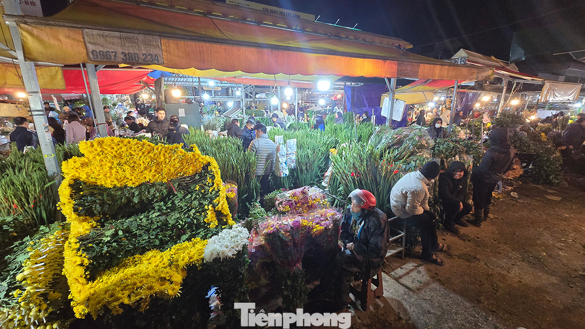Cả khu chợ hoa tấp nập dù đã quá nửa đêm. Cả khu chợ hoa tấp nập dù đã quá nửa đêm.