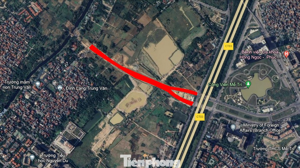 Công trình có tổng chiều dài hơn 2,6km, với diện tích sử dụng đất khoảng 11,86ha đi qua địa bàn 3 phường Mễ Trì, Trung Văn và Đại Mỗ (quận Nam Từ Liêm).