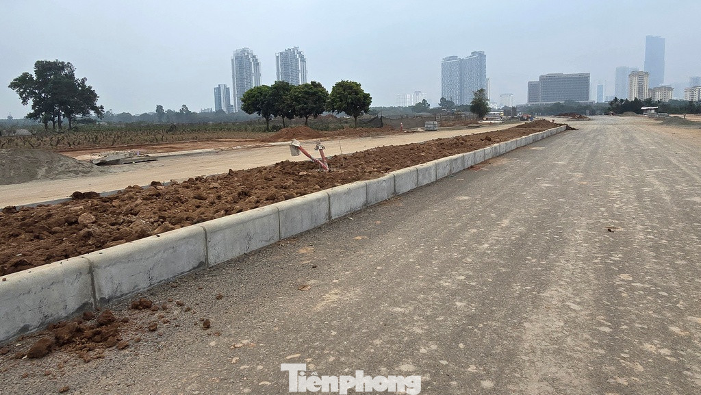 Hiện tại, sau hơn 1 năm thi công, đoạn tuyến từ điểm giao cắt Đại lộ Thăng Long đến phố Đại Linh (phường Mễ Trì) có tiến độ thi công tốt nhất, hiện đã thảm nhựa mặt đường lớp một. Một số hạng mục như lát đá vỉa hè, đổ đất giải phân cách trồng cây xanh đang gấp rút triển khai.