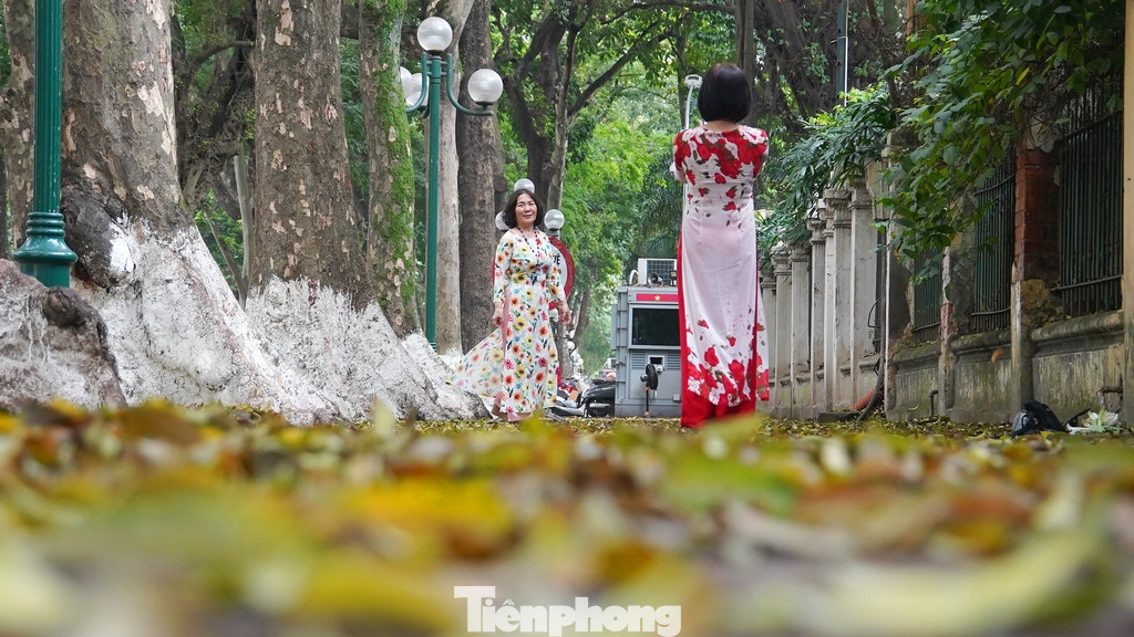 Nhiều người tranh thủ ghi lại khung cảnh đầy chất thơ để làm kỷ niệm.