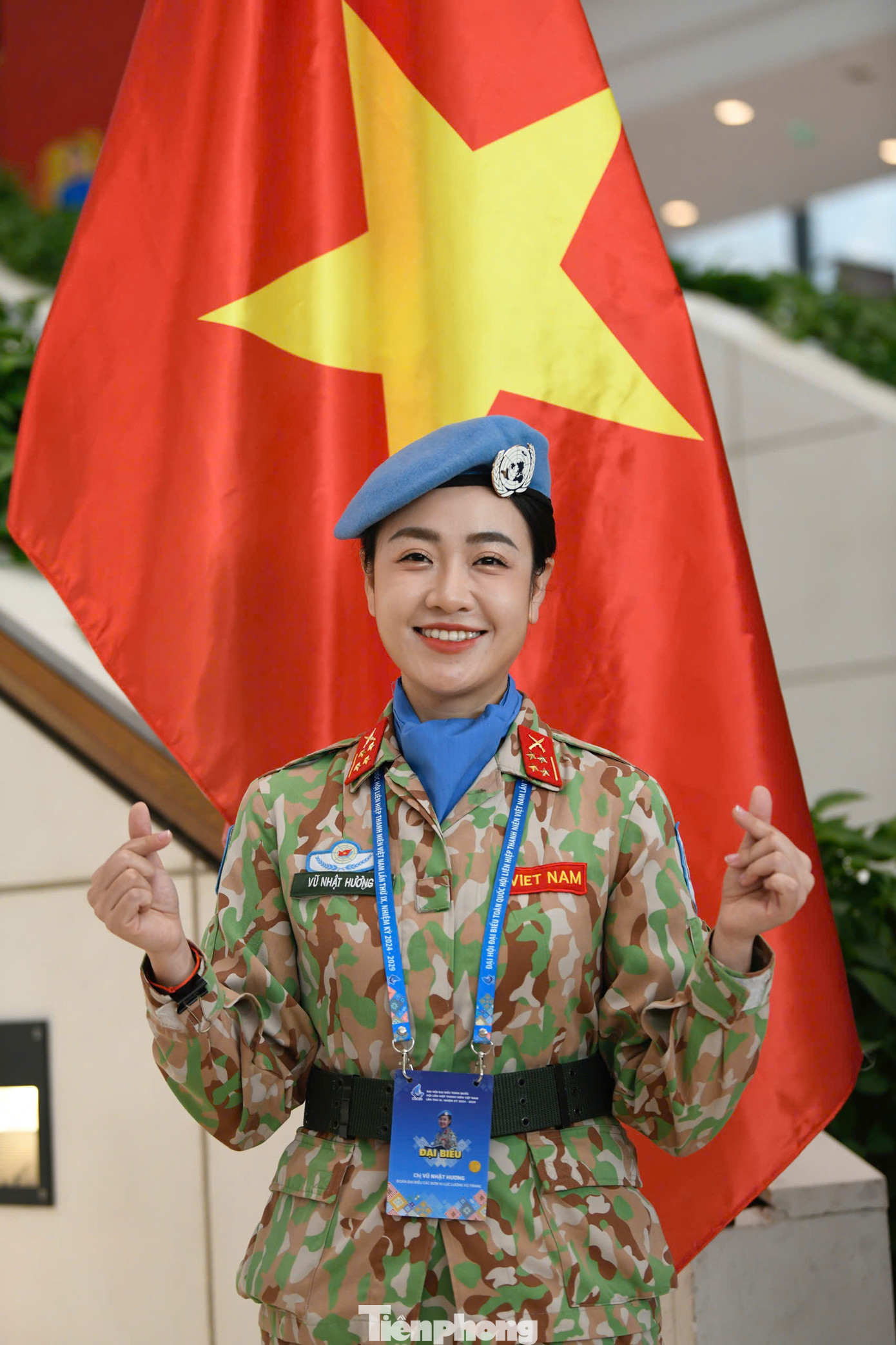 Đại úy Vũ Nhật Hương là một trong những đại biểu thanh niên Quân đội tham dự Đại hội đại biểu toàn quốc Hội LHTN Việt Nam lần thứ IX. Ảnh: Như Ý Đại úy Vũ Nhật Hương là một trong những đại biểu thanh niên Quân đội tham dự Đại hội đại biểu toàn quốc Hội LHTN Việt Nam lần thứ IX. Ảnh: Như Ý