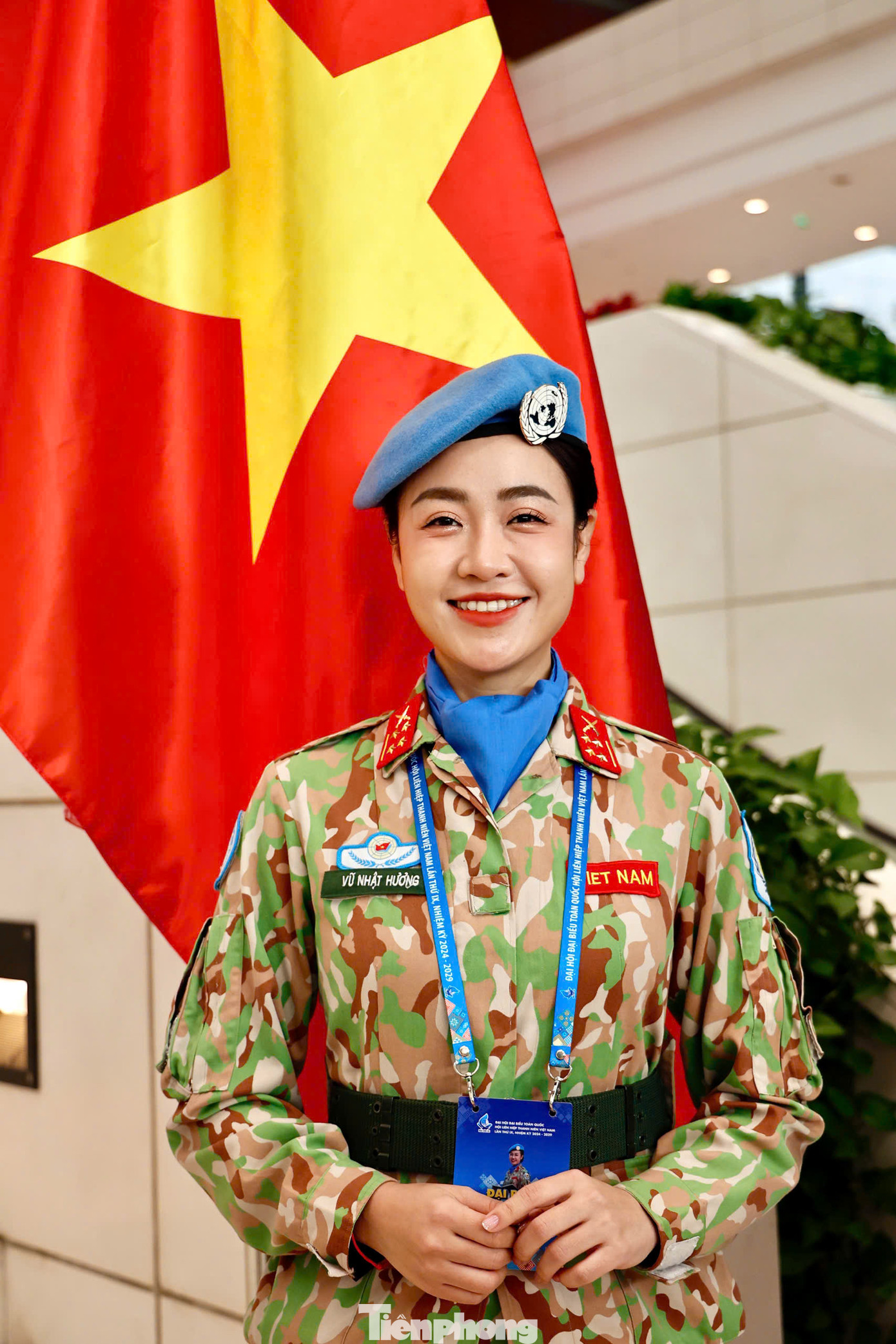 Đại úy Vũ Nhật Hương là một trong những đại biểu thanh niên Quân đội tham dự Đại hội đại biểu toàn quốc Hội LHTN Việt Nam lần thứ IX. Ảnh: Như Ý Đại úy Vũ Nhật Hương là một trong những đại biểu thanh niên Quân đội tham dự Đại hội đại biểu toàn quốc Hội LHTN Việt Nam lần thứ IX. Ảnh: Như Ý