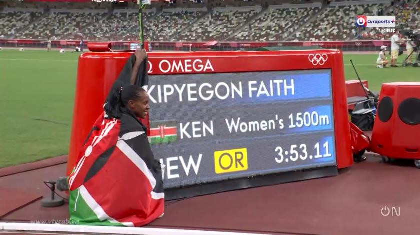 Faith Kipyegon phá kỷ lục Olympci 1.500m nữ
