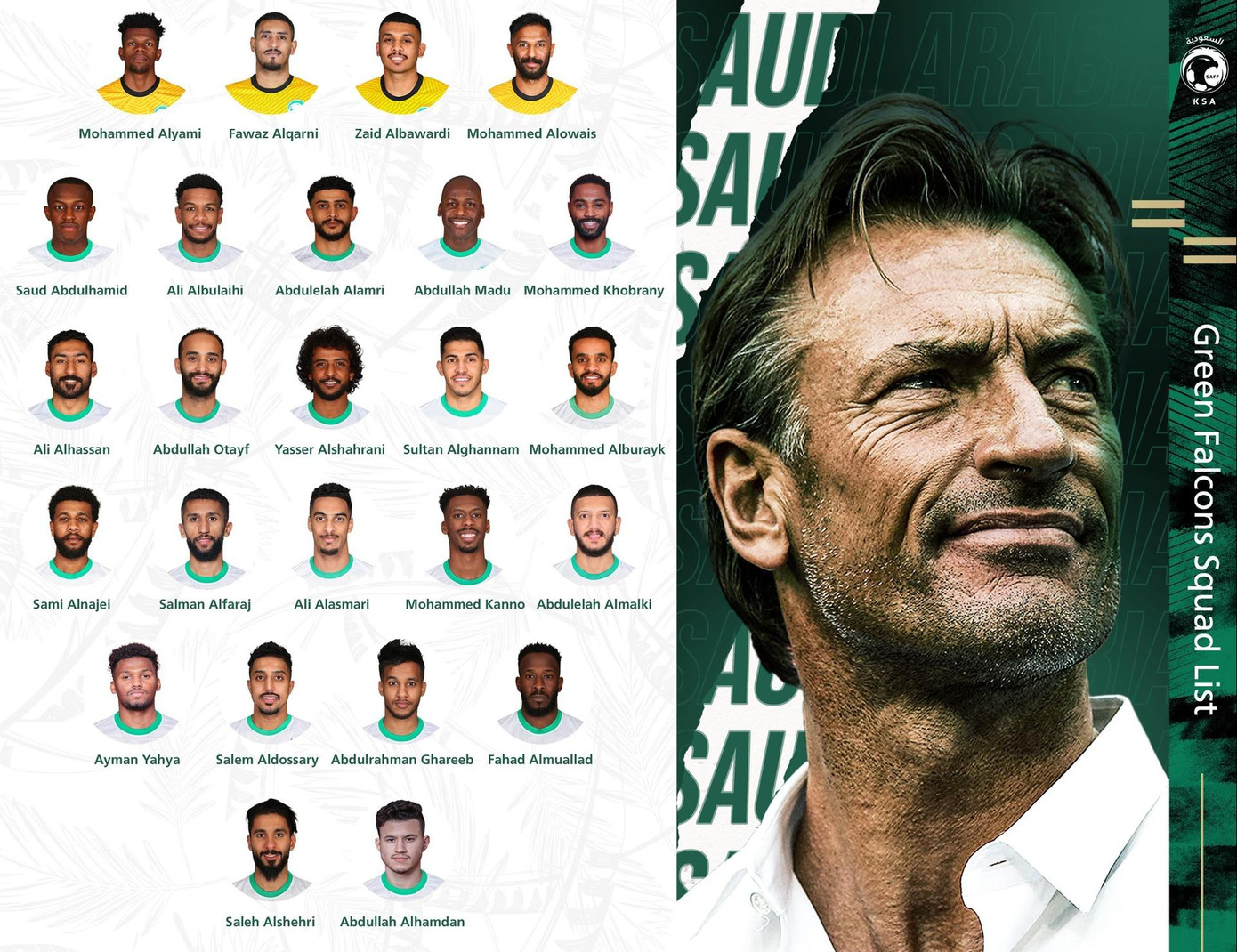 Danh sách 25 cầu thủ của Saudi Arabia